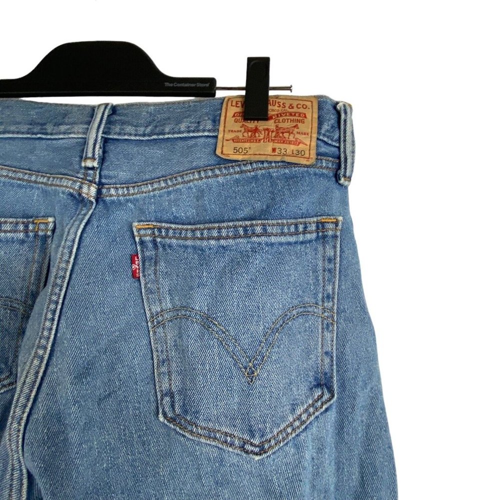 Levi's Mens 505 Regular Straight Jeans Size 33x30 Light Wash
